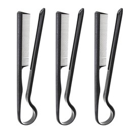 PACKOVE 3 Piezas Peine Alisador De Cabello En Forma De V Peine De Peluquería Para Peinar Y Alisar Accesorio De Salón Para Uso En Casa Fácil De Transportar 7.87 X 1.18 X 0.39 in