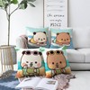 YOKUSHI Bubu and Dudu Bears Throw Pillow Covers 18x18 Set