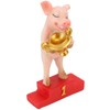 Pig Statue Cute Funny Tabletop Art Resin Pig Figurine Decoration
