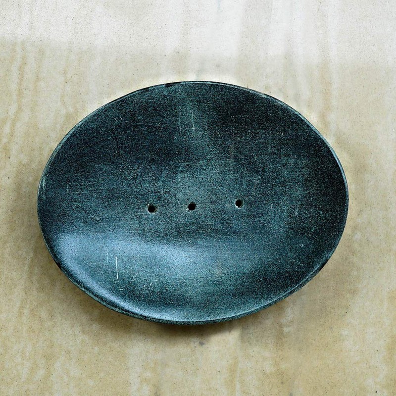Indus Lifespace Handmade Indian Stone Soap Dish - Grey Soapdish