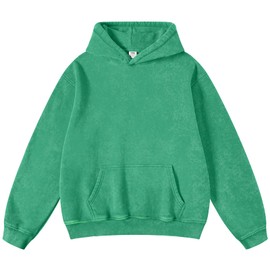 Dnzzs Acid Wash Hoodie for Womens Hoodies Pullover Oversized Women's Fashion Green Hoodies & Sweatshirts Vintage Hoodie Heavyweight