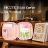 VICUTU Bible Cover Case for Women, Bible Holder Bag for