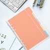 FOMIYES PP Frosted Translucent A5-6 Ring Binder Set of 2