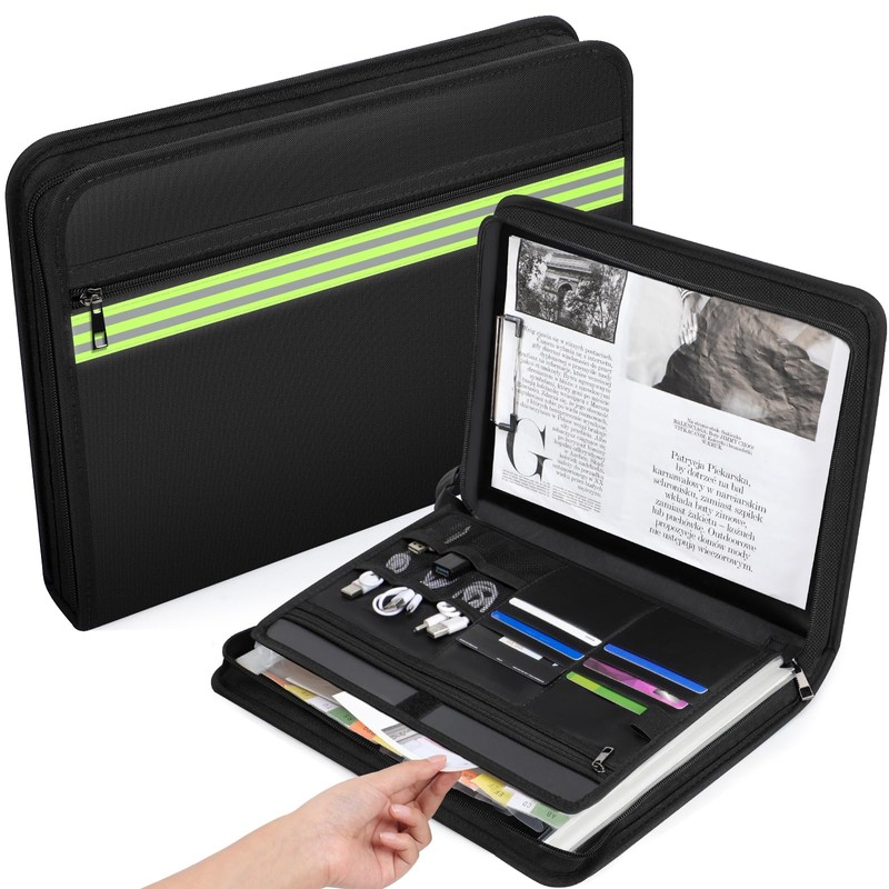 Fireproof Document Organiser - 24 Pockets Expanding File Folder with