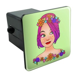 GRAPHICS & MORE Classy Modern Day Hippie Flower Child Tow Trailer Hitch Cover Plug Insert