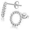 MATERIA by Matthias Wagner Women's Circle Stud Earrings 925 Silver