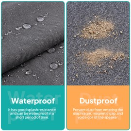 Waterproof Speaker Grill Cloth,Dustproof Speaker Cloth,Durable for Speaker Repair,Home Vintage Speakers Grills Fabric (Black, 72inchx55inch)