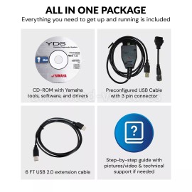 YDS Diagnostic cable adapter scanner kit for Yamaha YDS Outboard WaveRunner Jet Boat