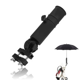 Amindz Golf Trolley Umbrella Holder, Plastic Golf Umbrella Holder, Universal Golf Umbrella Holder, Umbrella Stand for Golf Trolley, Bicycle, Pram, Fishing, Beach Chair (Black)