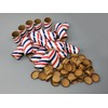 25 1/4 Stick Fireworks Pyro Tubes and End Plugs Red/White/Blue