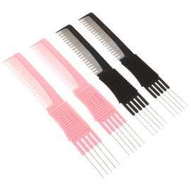 VICASKY 4pcs Teasing Brush Fine Hair Ergonomic Styling Combs Hair Braiding Tools and Barber Accessories for Women Includes and Combs