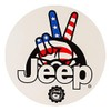 Jeep Wave Logo 4" Round Vinyl Screen-Printed Sticker