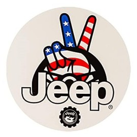 Jeep Wave Logo 4" Round Vinyl Screen-Printed Sticker