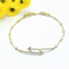 JEYFEL XOIA PREMIUM 14K Gold Plated Fashion Arrow Link Bracelet.