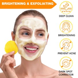 Kojic Acid and Turmeric Cleansing Pads for Dark Spots, Turmeric Kojic Acid Cleansing Pads for Face & Body with Vitamin B5, Exfoliating Cleansing Pads for All Skin Types - 50 pads