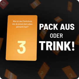 SLSK Games Talk or toast!? - The unique drinking game - Drinking game with 100 cards - Drinking game - Card game - Party game for adults - from 18 years old - German Version