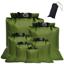 6 Pcs Waterproof Dry Bags, Lightweight Drybag Canoe Bags, Snorkeling Drifting Bag, Dry Sacks Waterproof Bag for Kayaking Rafting Boating Hiking Camping Travel Storage Boat(1.5L,2.5L,3L, 3.5L,5L,8L)