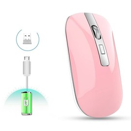 Ergonomic Optical Wireless Mouse 2.4GHz (Pink)