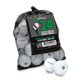 GolfBall Nut Used Factory Refinished for Bridgestone Tour BRXS Mint 5A Quality Golf Balls Mesh Bag Included (24)