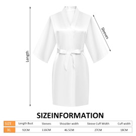 HENGBIRD Bride Morgenmantel Satin Kimono - Luxuriöser V-Ausschnitt Bademantel mit Goldstickerei & Gürtel - Perfekt für Hochzeitstag, Junggesellinnenabschied, Brautparty