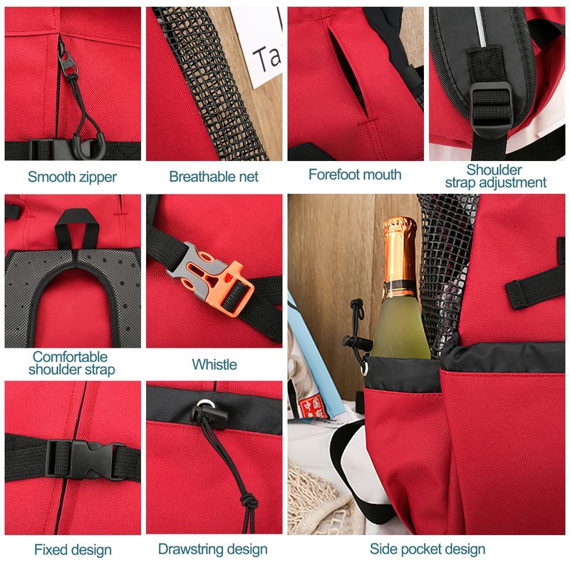 Galatée Dog Carrier Backpack, Portable Adjustable Dog Backpack, Ventilated Pet