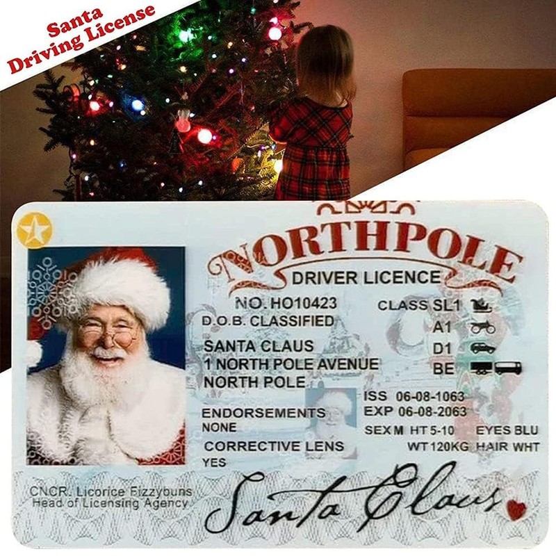 Santa's Lost Driving Licences,Christmas Eve Key Box Gift Xmas Tree