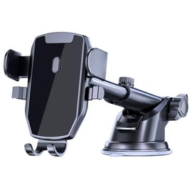 Car Cell Phone Holder, Super Strong Suction Suction Cup, Multi-Angle Freely Adjustable, 360° Rotatable Base, Removable, Foldable, Car Accessory, For All Models and Vehicles