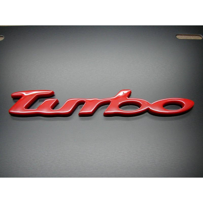 DIGIART INTERNATIONAL TURBO RED 3D Emblem Decal STICKER SELF ADHESIVE