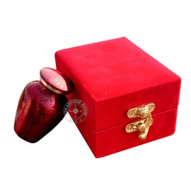 Celebration of Life Mini Red Small Cremation Keepsake Urn for Human Ashes - Beautiful and Timeless Find Comfort Everytime You Look at This Urn - with Red Box