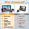 Dual RV Backup Camera System: 7" Monitor with Split Screen