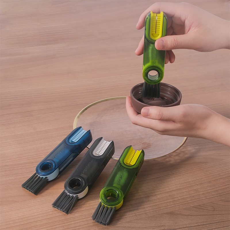 3 in 1 Cup Lid Gap Cleaning Brush Set, Multifunctional