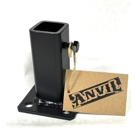 ANVIL No Welding Broken 2+ Step Railing Post Repair Base 3 3/4" H.- FIX Handrails Loose Rusty Metal Outdoor Posts - 1" Hollow Or Solid Posts. Slip-Fit Over Existing 1" Leg Painted Black-w/Bolts