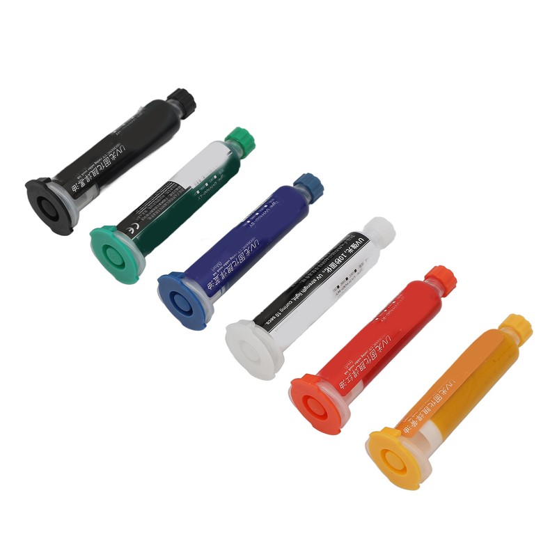 6Pcs Solder Mask Ink UV Light Curing Solder Mask Ink