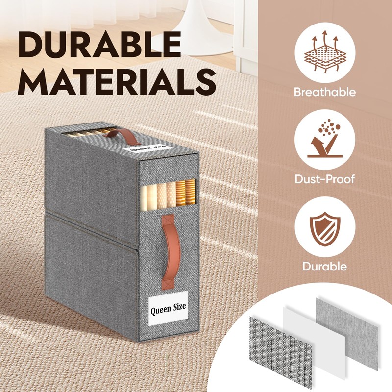 Joymeezo 6 Pack Bed Sheet Organizers and Storage(King &Queen Size)