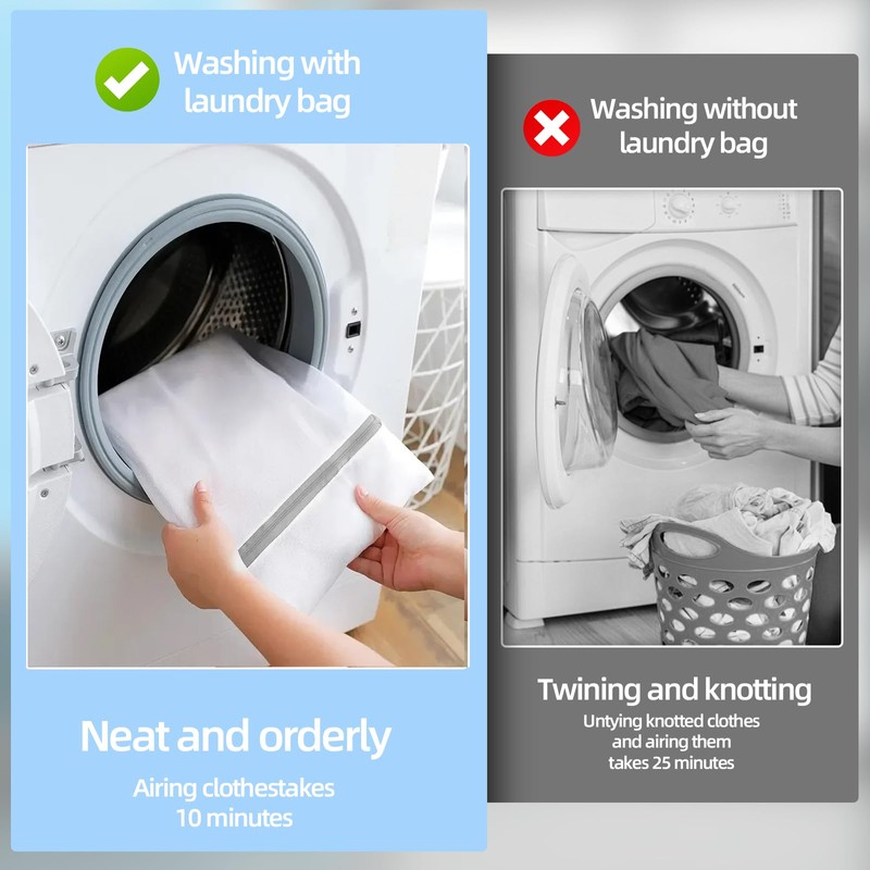 RICHERI Mesh Laundry Bags, Mesh Wash Bags, Durable Mesh Structure