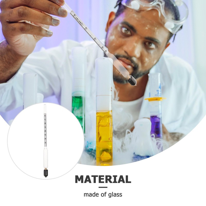 VILLCASE Glass Hydrometer, 0-35 Specific Gravity Hydrometer Dual Scale Laboratory