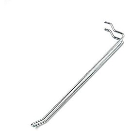 Merriway BH01903 (10 Pcs) 100 mm (4 Inch) Looped Pegboard Hook Bright Zinc Plated - Pack of 10 Pieces