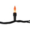Mini Christmas Light Set - Orange - 20.25' Black Wire