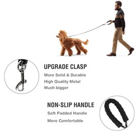 Dog Training Lead,Long Leads Rope Nylon Floatable Long Reflective Recall Dog Training Rope with Comfortable Handle for Hiking,Camping,Walking