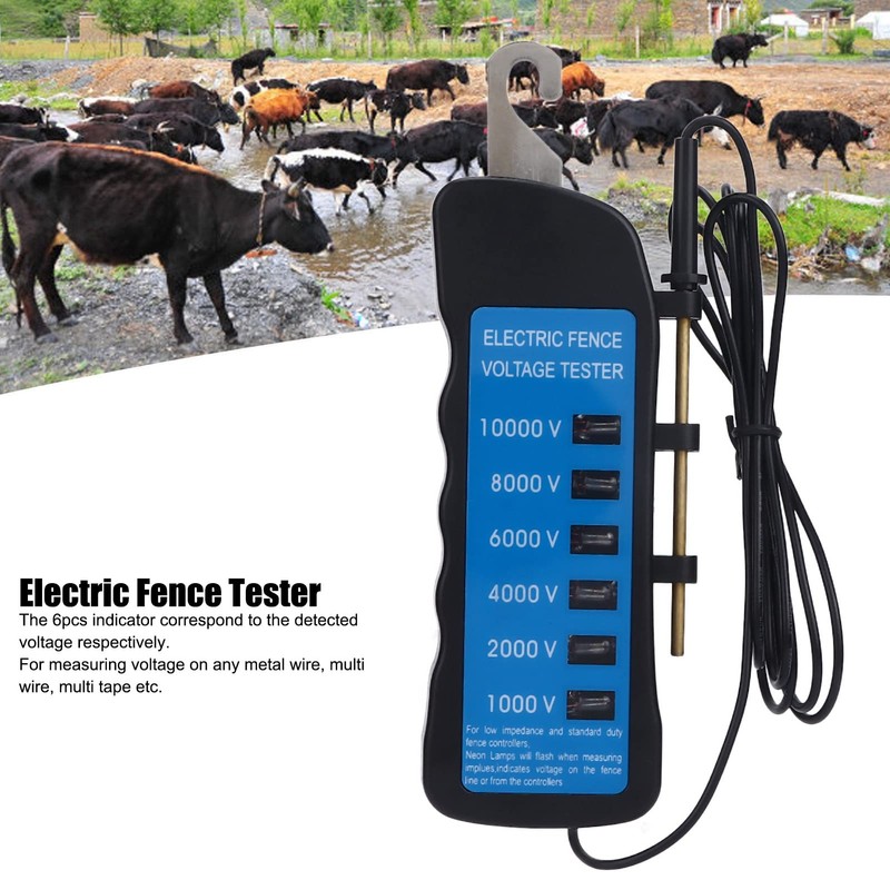 Electric Fence Voltage Tester, Digital Electric Fence Fault Finder, High