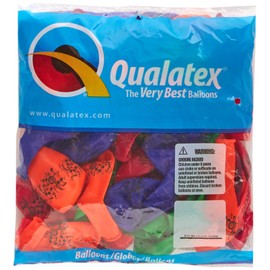 Qualatex Latex Balloons 011553 Neon Music Notes Wrap, 11", Multicolor