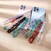 COLORFUL BLING Natural Stone Beaded Phone Charm Crystal Phone Lanyard