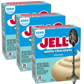 Candy Freezer Instant Pudding & Pie Filling Mix 1 oz Box Sugar Free (Pack of 3) with Gem Spoon (Zero Sugar White Chocolate) - Gem Spoon