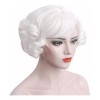 Stfantasy Peluca Blanco Rizado Con Fleco Stfantasy