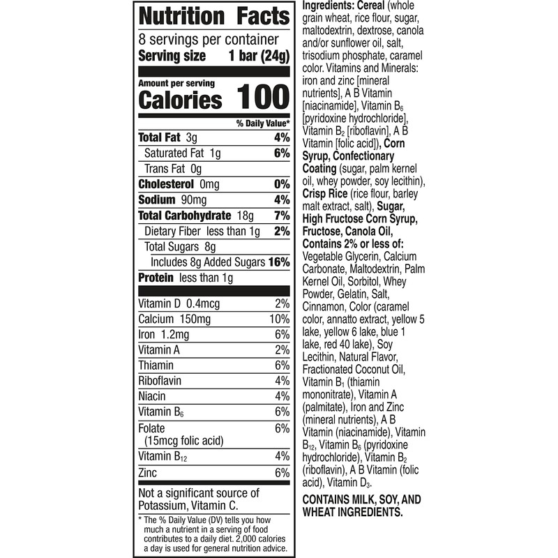 Cinnamon Toast Crunch Breakfast Cereal Treat Bars, Snack Bars, 8