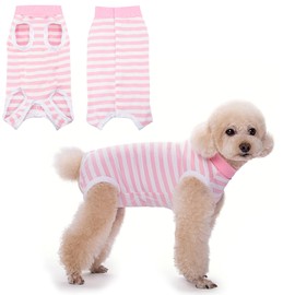 Dog Recovery Suit After Surgery, Surgery Recovery Jumpsuit for Female, Soft Surgical Pajamas Jumpsuit for Puppies to Prevent Licking Alternative Cone