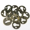 Luckycivia 60Pcs Metal Round Type Keyhole Shelf Brackets Hangers, Picture