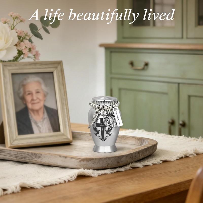 Anbanglin Small Cremation Urns for Human or Pet Ashes, Mini