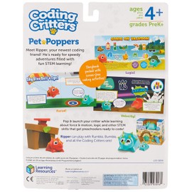 Learning Resources Coding Critters Go Pets Ripper the Dino, Screen-Free Early Coding Toy For Kids, Interactive STEM Coding Pet, Dino Toy, 4 Pieces, Ages 4+
