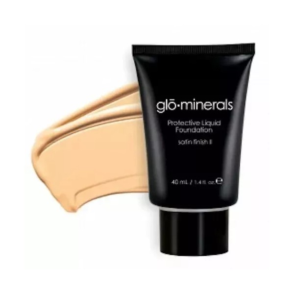 glominerals gloProtective Liquid Foundation Satin II GOLDEN FAIR 1.4 oz